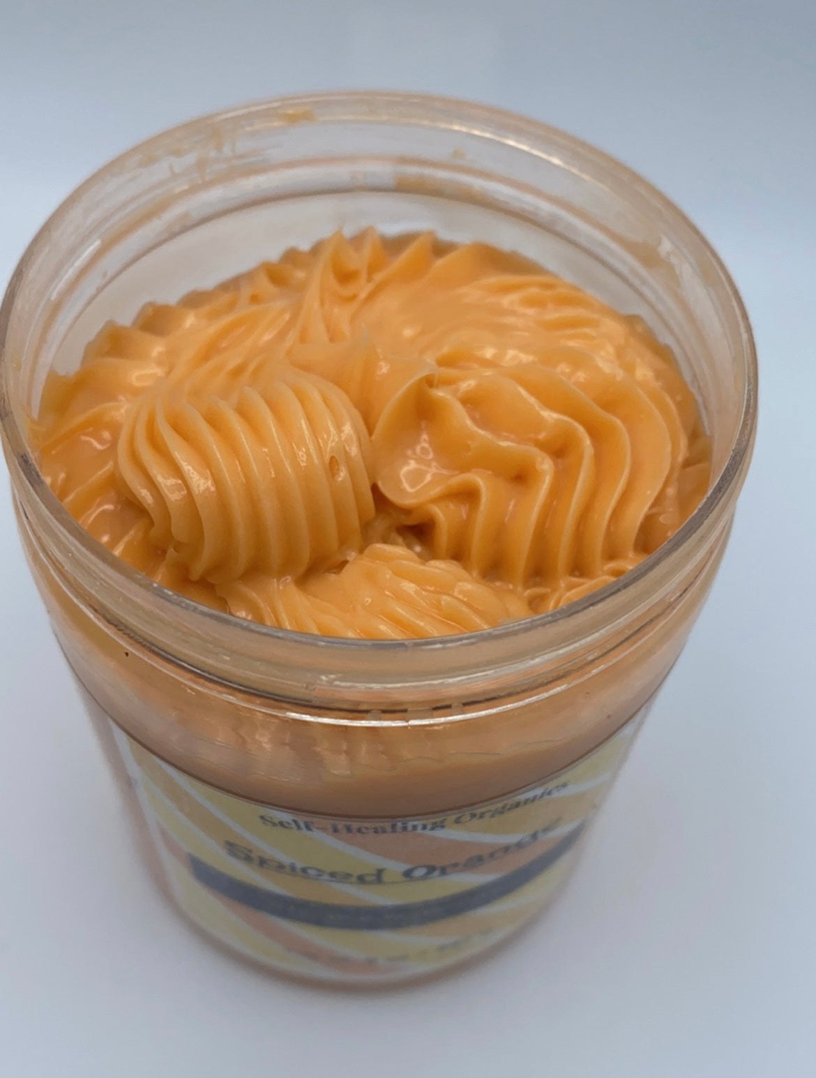 Spiced Orange Whipped Body Butter is made with 100% Organic Ingredients. Safe for All Skin Types. The benefits of using this body butter may help retain moisture and nourish the skin!
